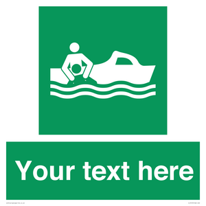 SL7219: Custom sign safe condition Rescue boat