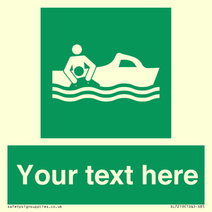 SL7219: Custom sign safe condition Rescue boat