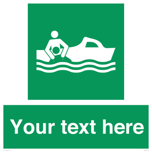 SL7219: Custom sign safe condition Rescue boat