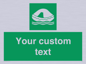 SL7220: Custom sign safe condition Liferaft