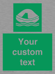 SL7220: Custom sign safe condition Liferaft