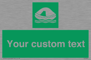 SL7220: Custom sign safe condition Liferaft