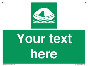 SL7220: Custom sign safe condition Liferaft