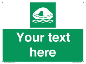 SL7220: Custom sign safe condition Liferaft