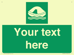 SL7220: Custom sign safe condition Liferaft