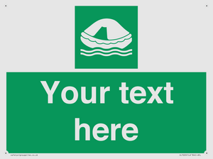 SL7220: Custom sign safe condition Liferaft