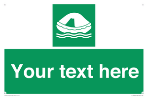 SL7220: Custom sign safe condition Liferaft