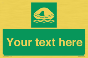 SL7220: Custom sign safe condition Liferaft