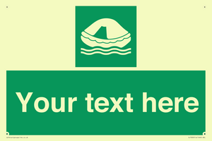 SL7220: Custom sign safe condition Liferaft