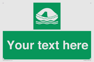 SL7220: Custom sign safe condition Liferaft