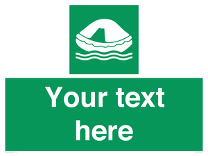 SL7220: Custom sign safe condition Liferaft