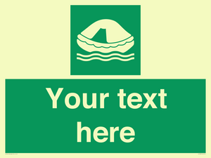 SL7220: Custom sign safe condition Liferaft