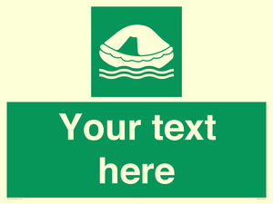 SL7220: Custom sign safe condition Liferaft