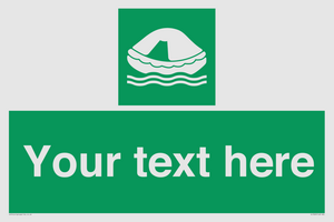 SL7220: Custom sign safe condition Liferaft