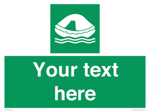 SL7220: Custom sign safe condition Liferaft