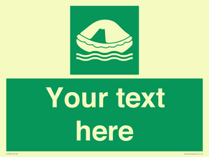 SL7220: Custom sign safe condition Liferaft