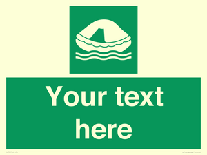 SL7220: Custom sign safe condition Liferaft