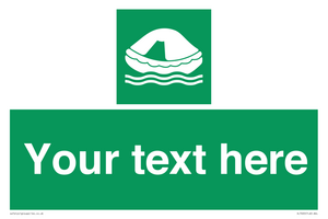 SL7220: Custom sign safe condition Liferaft