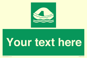 SL7220: Custom sign safe condition Liferaft