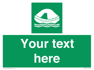 SL7220: Custom sign safe condition Liferaft