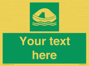 SL7220: Custom sign safe condition Liferaft
