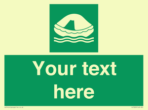 SL7220: Custom sign safe condition Liferaft