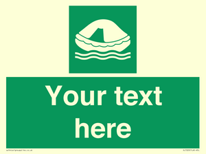 SL7220: Custom sign safe condition Liferaft