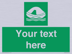 SL7220: Custom sign safe condition Liferaft