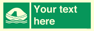 SL7220: Custom sign safe condition Liferaft