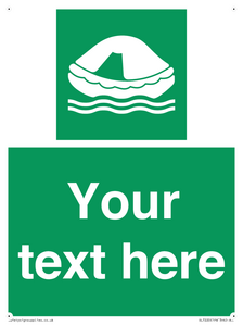 SL7220: Custom sign safe condition Liferaft