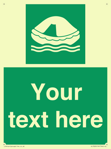 SL7220: Custom sign safe condition Liferaft