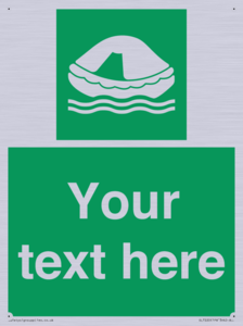 SL7220: Custom sign safe condition Liferaft