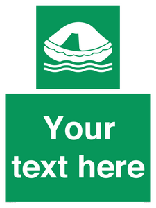 SL7220: Custom sign safe condition Liferaft
