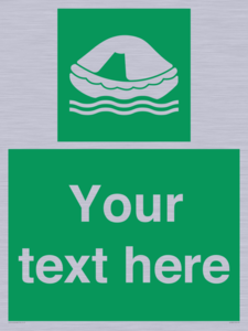 SL7220: Custom sign safe condition Liferaft