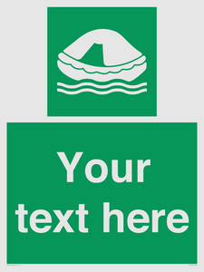 SL7220: Custom sign safe condition Liferaft