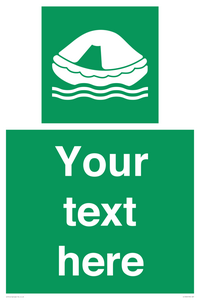 SL7220: Custom sign safe condition Liferaft