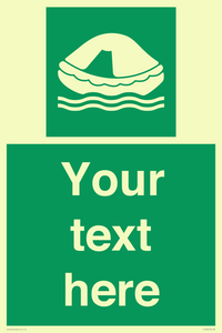 SL7220: Custom sign safe condition Liferaft