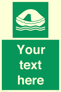 SL7220: Custom sign safe condition Liferaft