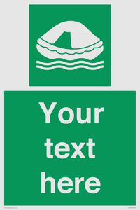 SL7220: Custom sign safe condition Liferaft