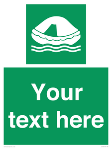 SL7220: Custom sign safe condition Liferaft