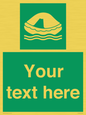 SL7220: Custom sign safe condition Liferaft