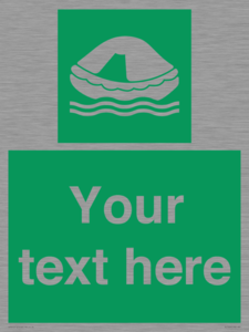 SL7220: Custom sign safe condition Liferaft