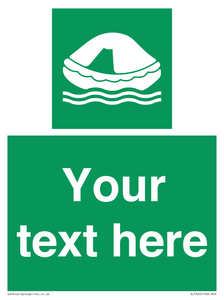 SL7220: Custom sign safe condition Liferaft