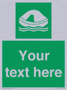SL7220: Custom sign safe condition Liferaft