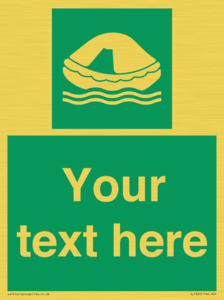 SL7220: Custom sign safe condition Liferaft