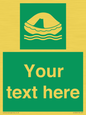 SL7220: Custom sign safe condition Liferaft