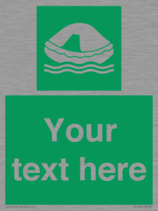 SL7220: Custom sign safe condition Liferaft