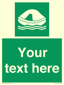 SL7220: Custom sign safe condition Liferaft