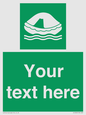 SL7220: Custom sign safe condition Liferaft