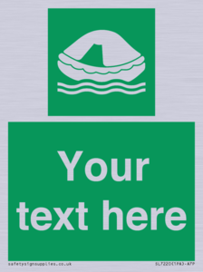 SL7220: Custom sign safe condition Liferaft